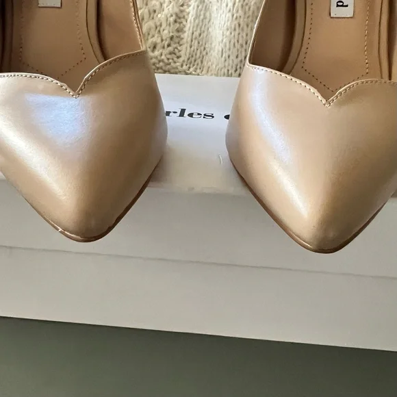 $120 Charles David INNOCENT Pointed Closed Toe STILETTO Heel LEATHER PUMPS 9.5 - Picture 7 of 17